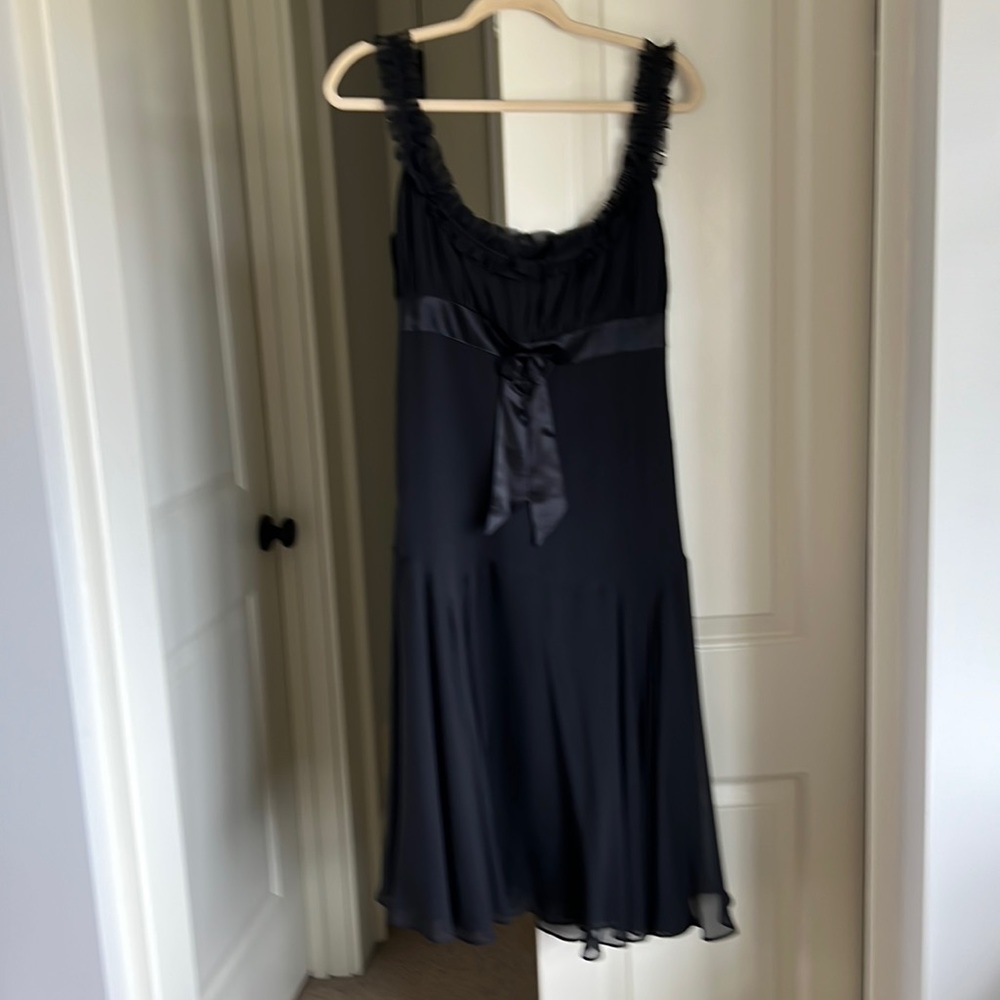 Gorgeous 100% Silk Black Ted Baker Cocktail Dress with Awesome Detail